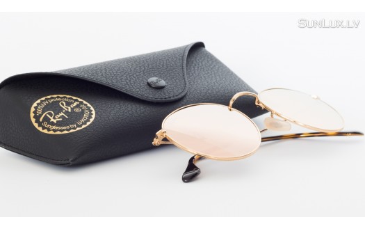 Ray-Ban Round Flat Lenses Copper Flash (RB3447N 001/Z2 50mm) saules brilles